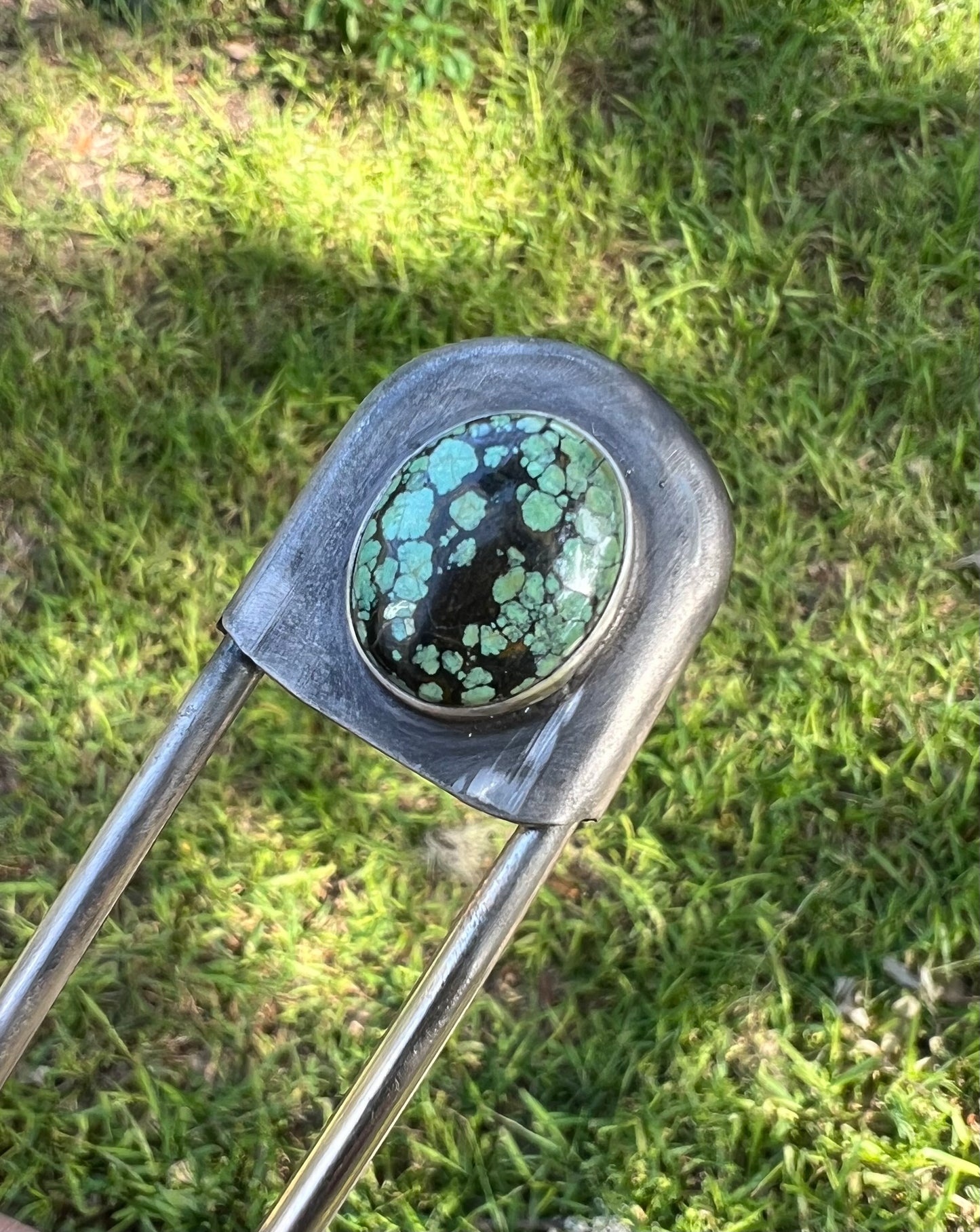 Hubei Turquoise Diaper Pin (large stone)