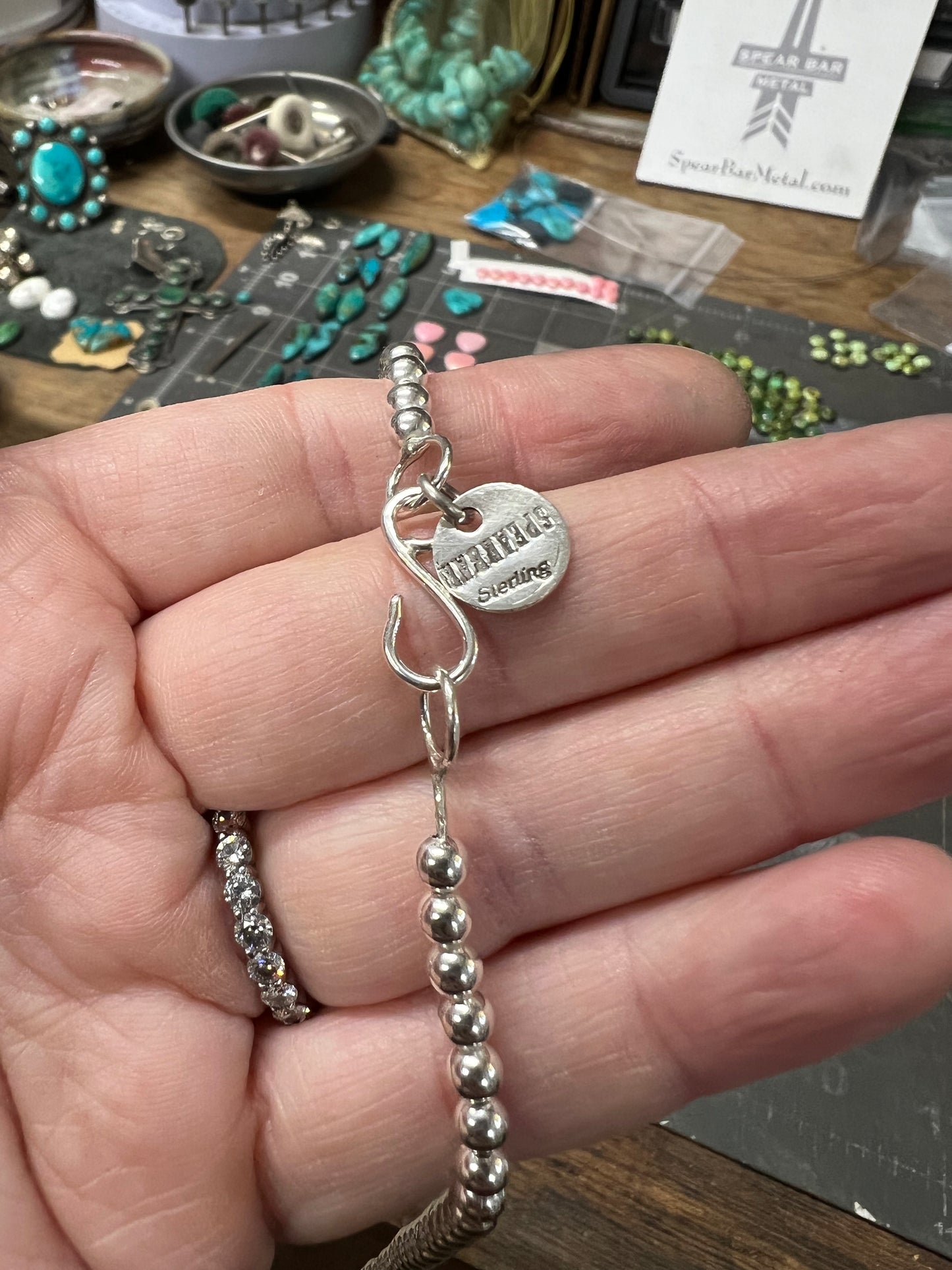 44” 4mm Sterling Bead Necklace
