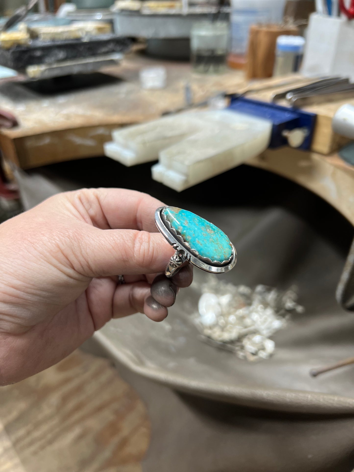 Turquoise Tear Drop Ring