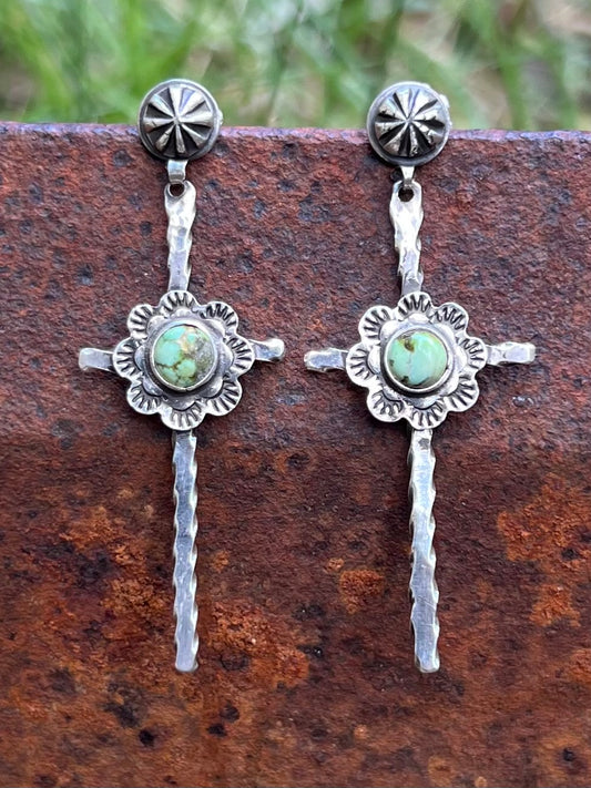 Sterling Sonoran Cross Earrings