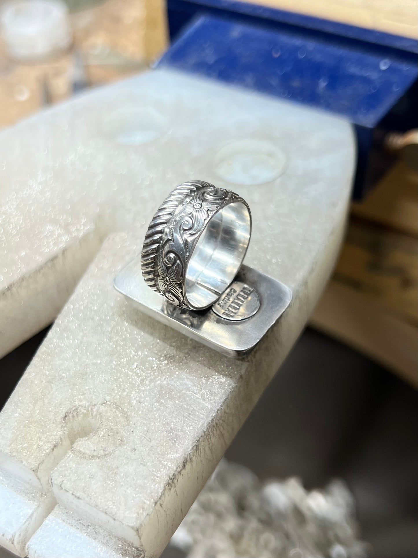 Square Kingman with Custom Band - Ring