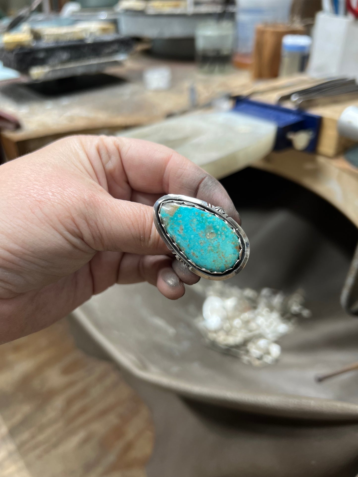 Turquoise Tear Drop Ring