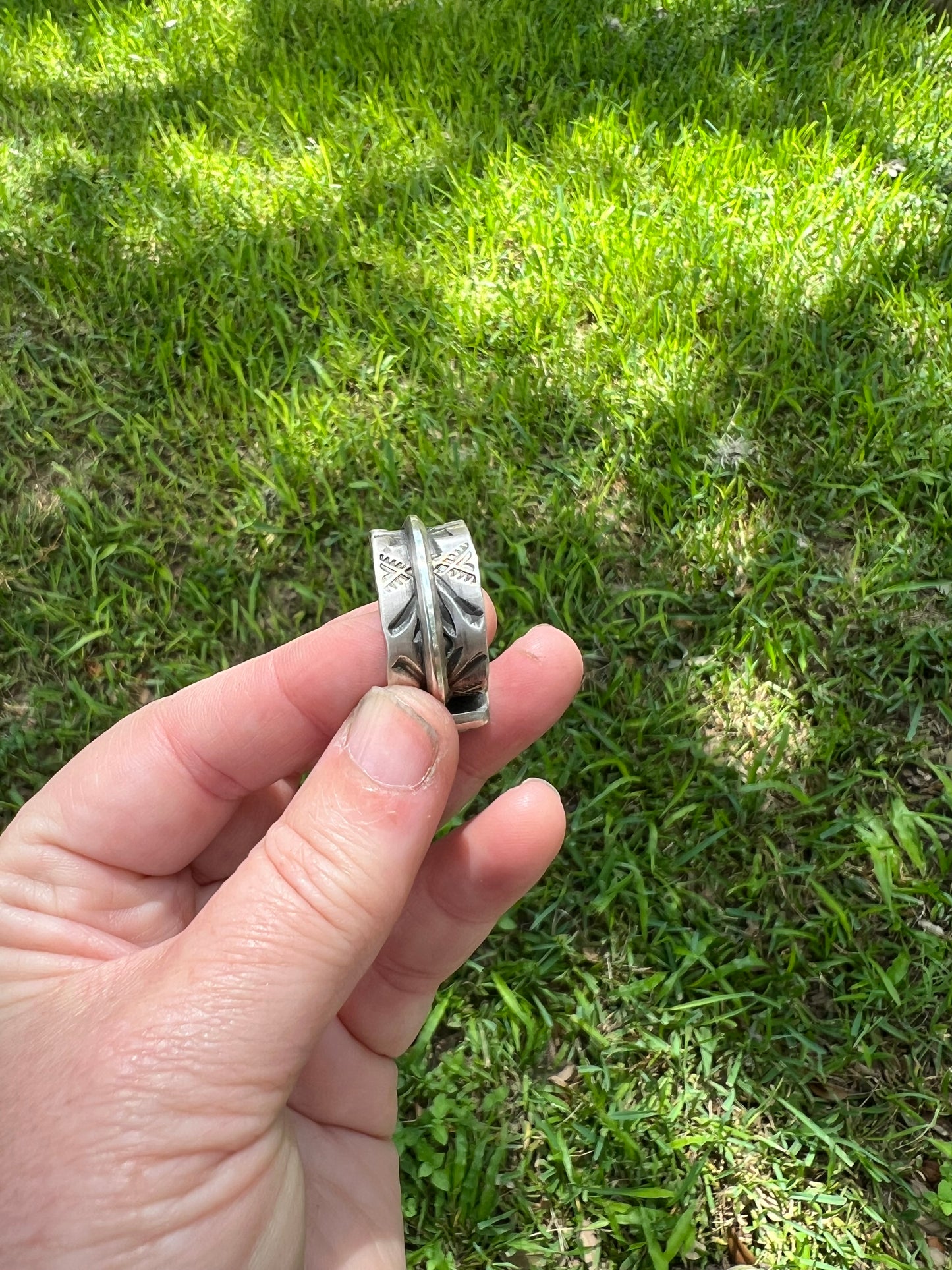 Kingman Square + Wide Band Ring