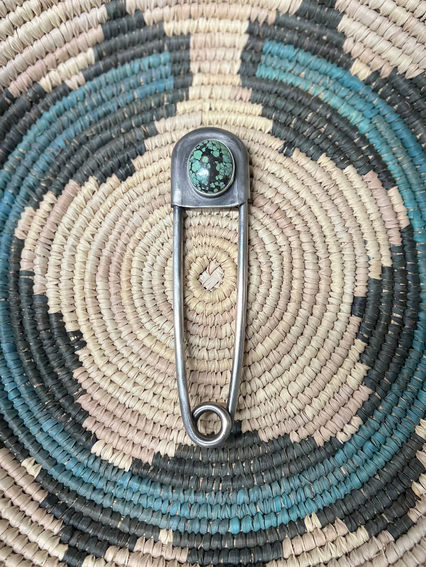 Hubei Turquoise Diaper Pin (large stone)