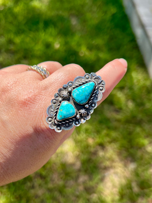 Webbed Kingman Hand Stamped Ring