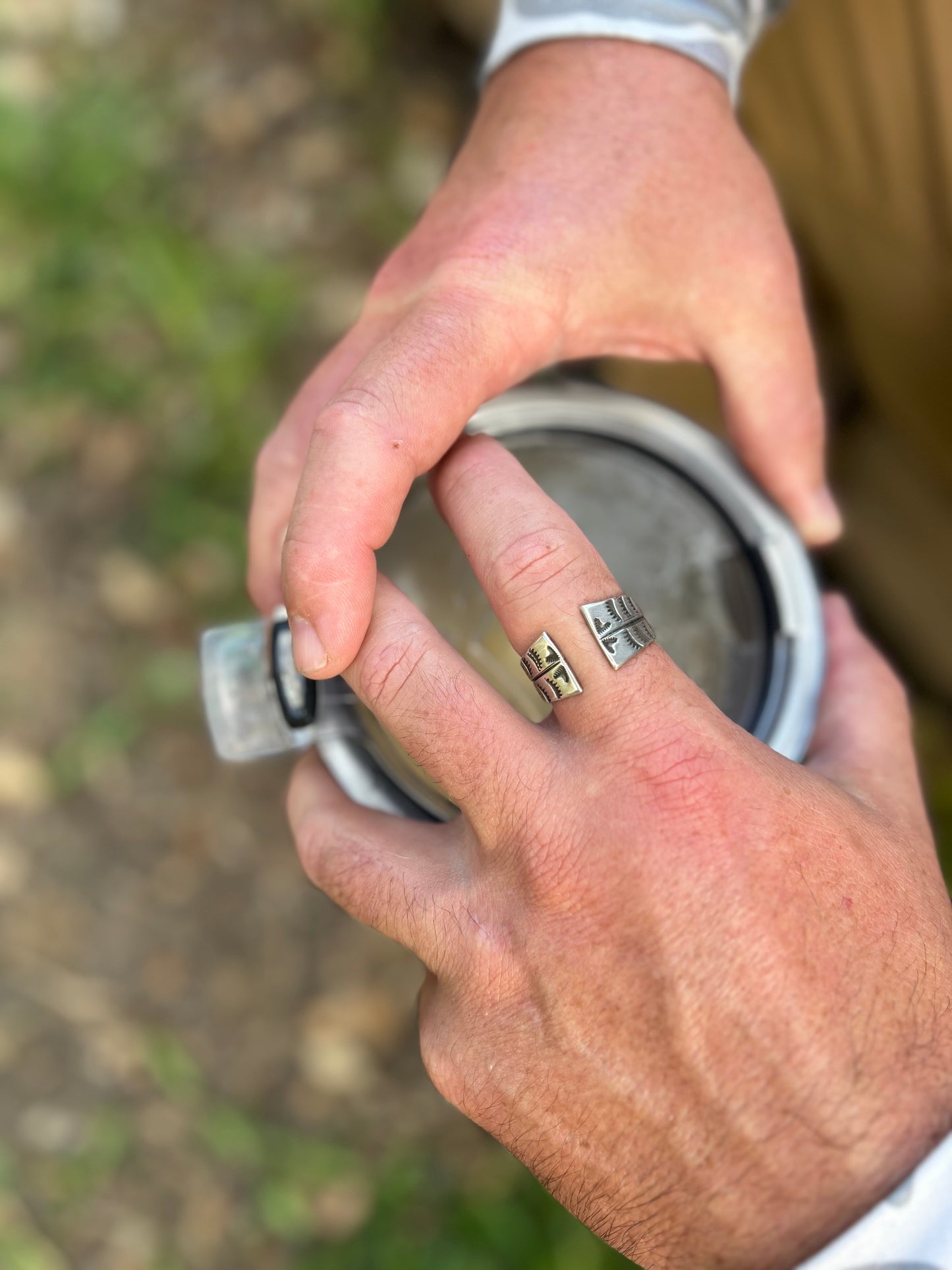 Hand Stamped Open Ring