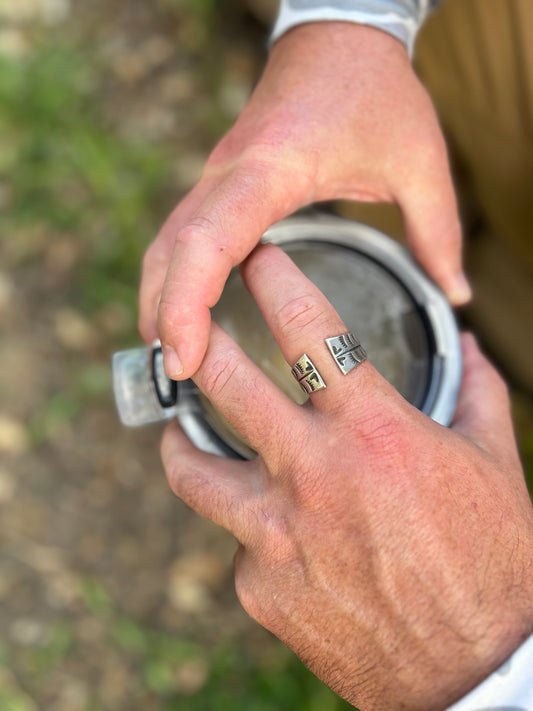 Hand Stamped Open Ring